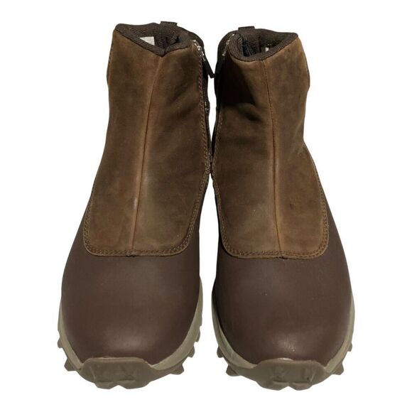 Merrell Boots WMNS 10 Brown Wool Thermo Kiruna Mid Zip Waterproof Hiking Leather - Picture 2 of 8